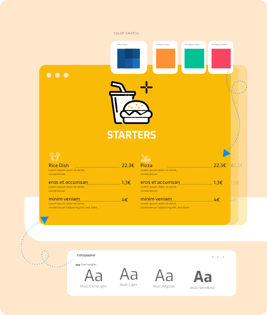 Menu templates